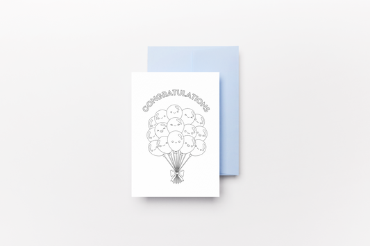 Congratulations - Colouring Card
